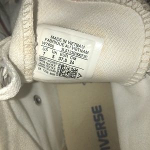 White High Top Converse lightly worn